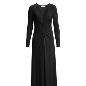 Black Halston Heritage Ruched Evening Gown NWOT